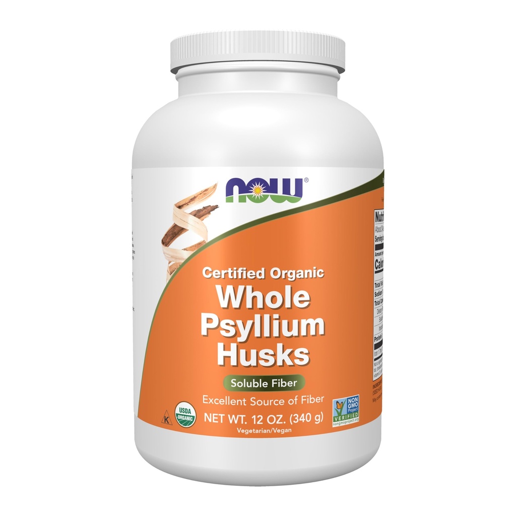 Acum alimente Suplimente, întreg Psyllium Husks, Certified Organic, non-GMO proiect verificat, Soluble Fiber, 12-Ounce