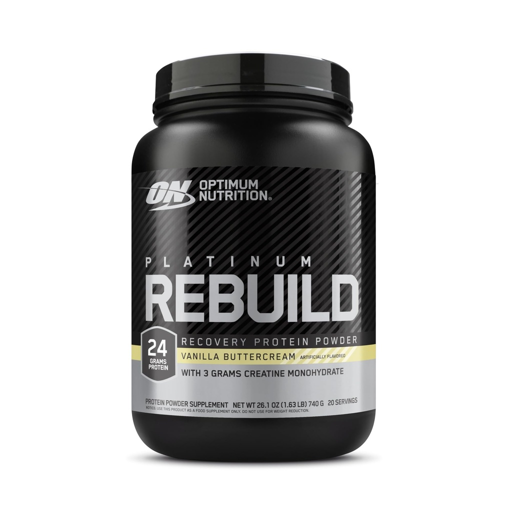 Optimum Nutrition Platinum Reconstruieşte, Platinum premium Blend Pulbere de proteine cu Creatină, Vanilla Buttercream, 20 Servings