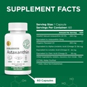 Noua Zeelandă - Astaxanthin 12mg de la Microalge Haematococcus Pluvialis - 60 Soft Gels - OMG & Gluten Free - Antioxidant - Sprijină Mobilitatea comună & Exerciții de recuperare, Skin & Eye Health