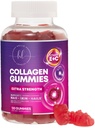 Colagen Peptides Gummies cu 2500 mcg Biotin - Hidrolized Proteine Tip I & III Multi Colagen Supliment cu vitamina C & Zinc - Suport pentru par, Piele, Nails, Aroma de rodii gustoase - 120 Gume