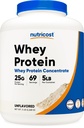 Nutricost Whey Pulbere de proteine, nearomatizat, 5 lire sterline - de la Whey concentrat de proteine