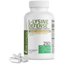 Bronson L-Lysine Defense Immune Support Complex 1500 MG L-Lysine Plus Olive Leaf, Usturoi, Vitamina C și Zinc - non-GMO, 250 Capsule vegetariene