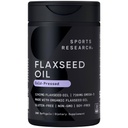 Sport de cercetare Flaxseed Oil Softgels 1242mg - Plant based Omega 3 Supliment pentru femei și bărbați - non-GMO verificat, Soy & Gluten Free (200 Conte)