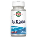 KAL Zinc Orotate 30mg, eliberare susţinută, Tablete de zinc Chelated, Supplement de suport imunitar, Sinteza proteinei, Metabolism, Suport energetic, Vegan, Gluten gratuit, 60-zi Garanţie, 90 Serviri, 90 comprimate