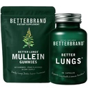 Betterbrand Better Lungs Health Pack - BetterLungs & Mullein Gummies - Pachet complet de wellness respiratorie: BetterLungs & Mullein Gummies - 30 Day Supply
