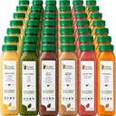 7 zile suc de proteine curata de Fountain brut, toate naturale brute dezintoxicare curata, fructe presate la rece, legume, Vanilie si ciocolata aroma, Tasty si Energizante, 42 sticle 12oz, 3 Ginger Shots