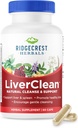 Ridgecrest Herbals LiverClean, Herbal Liver Support Supplement, Blessed Thistle, Dandelion, Detox, Cleanse Support, Healthy Bile (60 Caps, 30 Serv)