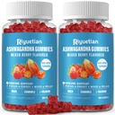 Gumiile Ashwagandha pentru femei si barbati - Suport imunitar si energie crescuta - Suplimente Ashwagandha pentru barbati si femei - Aroma naturala de capsuni (120 Conte)