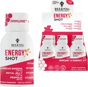 Bee and You Energy X Shot, 12 Pack, Coreean Red Ginseng, Royal Jelly, Propolis, Cafeine Free Energy Drink, Vitamina C, B3, B6, B12, Immune Supplement, Antioxidanti, rodii aroma