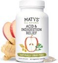 Matys Acid & Indigestie Capsule de relief, Antiacide sigure Alternative pentru Reflux acid ocazional și arsuri la stomac, Made with Apple Cider Otegar, Soy & Gluten Free Vegetarian Capsule, 60 Count, 30 Servings