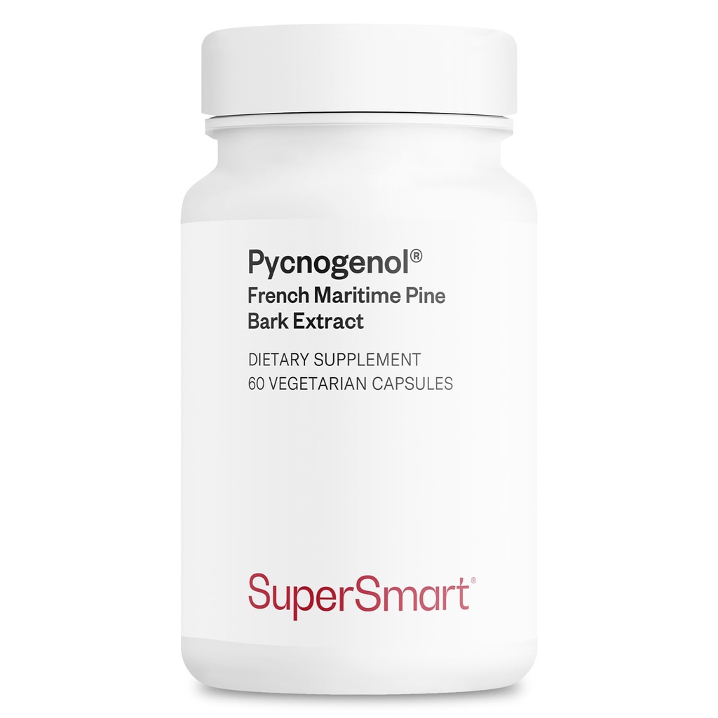 Supersmart - Pycnogenol 200mg pe zi (Patented & Highly Biodisponibile) - Extract de scoarță de pin maritim francez 