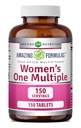 Amazing Formulas Women's One Multivitamin | Food Based | 150 Tablets, 5 Month Supply | Complete Blend of 40 Vitamins, Minerals & Probiotics Supplements | Non-GMO | Gluten-Free | Made in USA