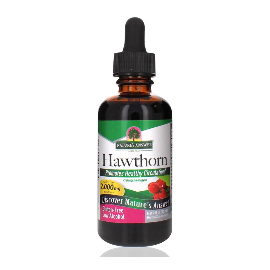 Răspunsul naturii Organic Hawthorn Extract 2 Oz - Alcool scăzut, Gluten Free & Kosher - Suport cardiac - Ideal pentru Hawthorn Berry Tea
