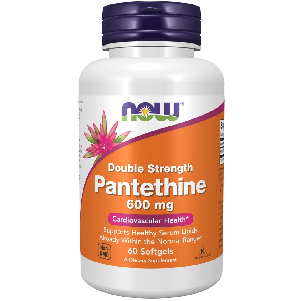 ACUM Alimente Suplimente, Pantetine (Coenzima A Precursor) 600 mg, Dublu Putere, Sanatate cardiovasculara*, 60 Softgels