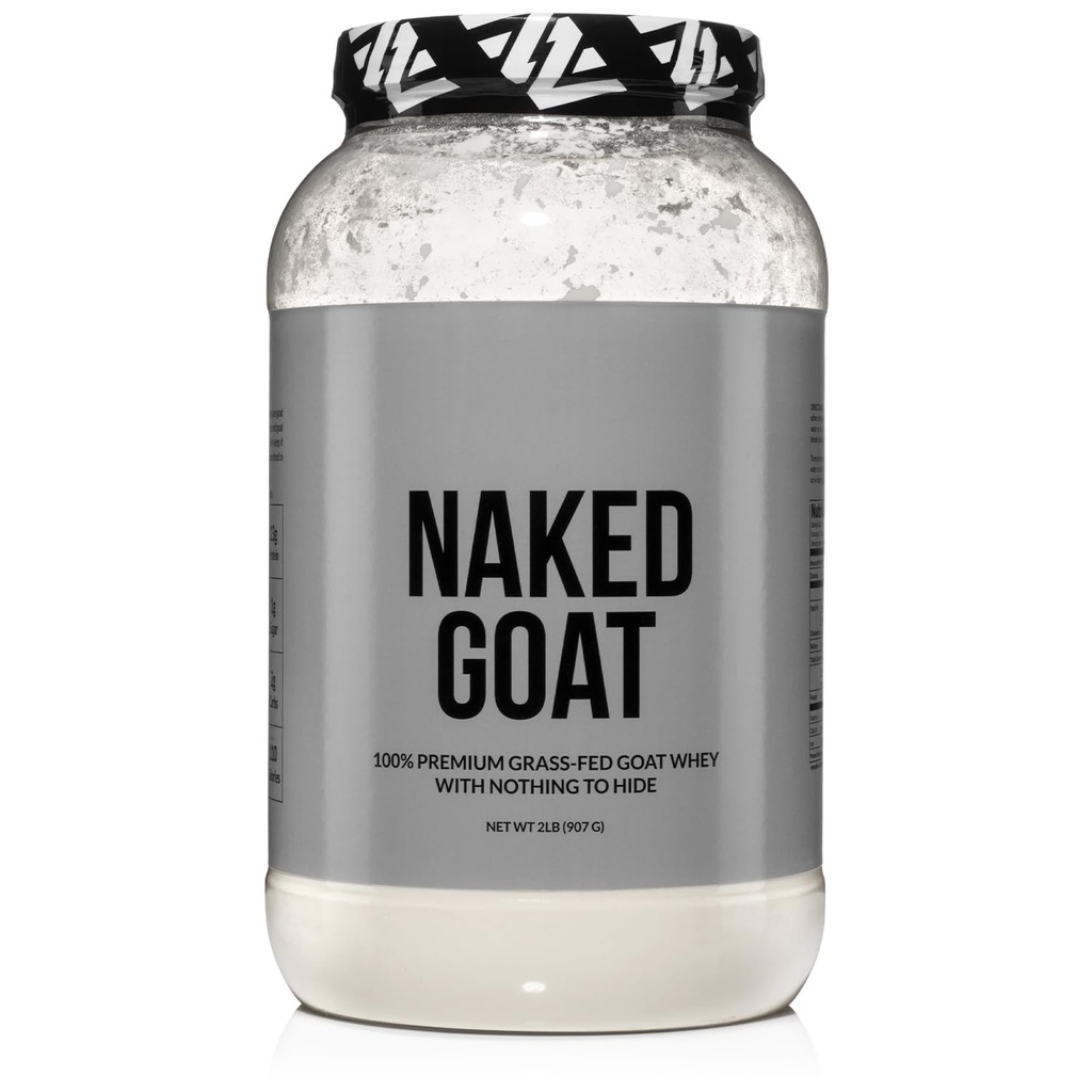 NAKED Goat - Pășune Fed Goat Whey Pulbere de proteine de la Mic-Herd Wisconsin Dairies, 2Lb vrac, OMG gratuit, Soy gratuit. Easy to Digest - Toate naturale - 23 Grams de proteine - 30 Serviri