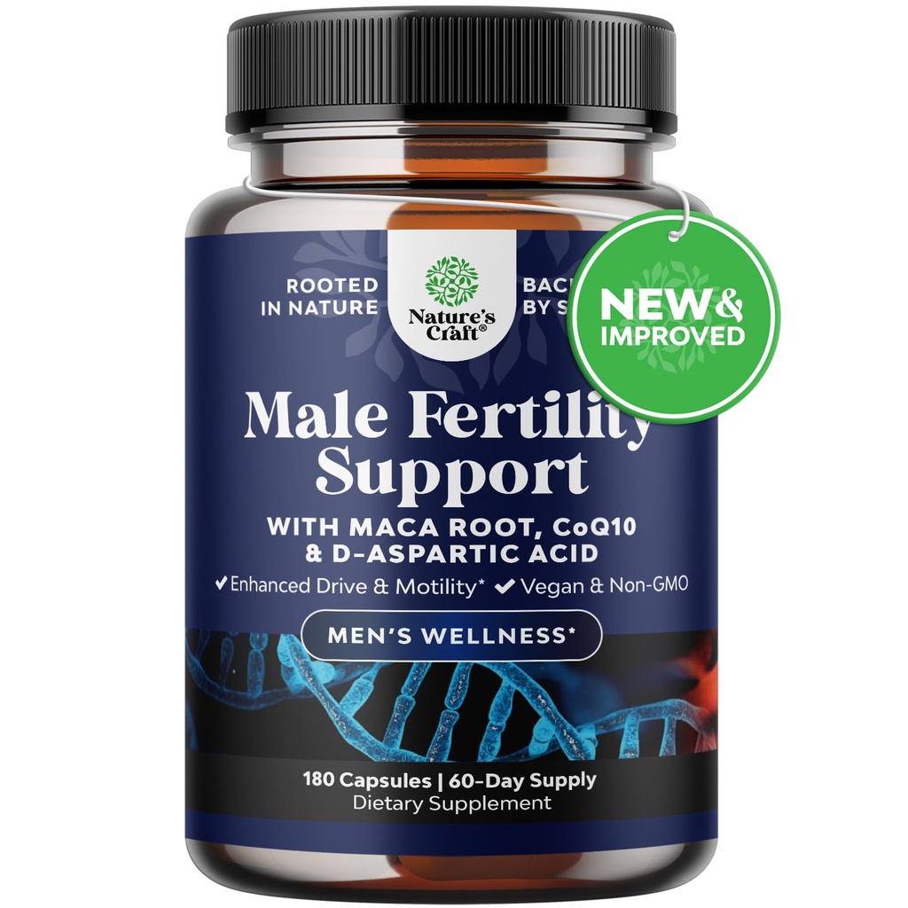 Pre Conceive sex masculin Reproductive Supliment - Reproductive Celule Sănătate cu CoQ10, Maca Root, metil Folate & D-Aspartic Acid - Mens Conceive Cells Count Support - Suport pentru el, 180 Conte