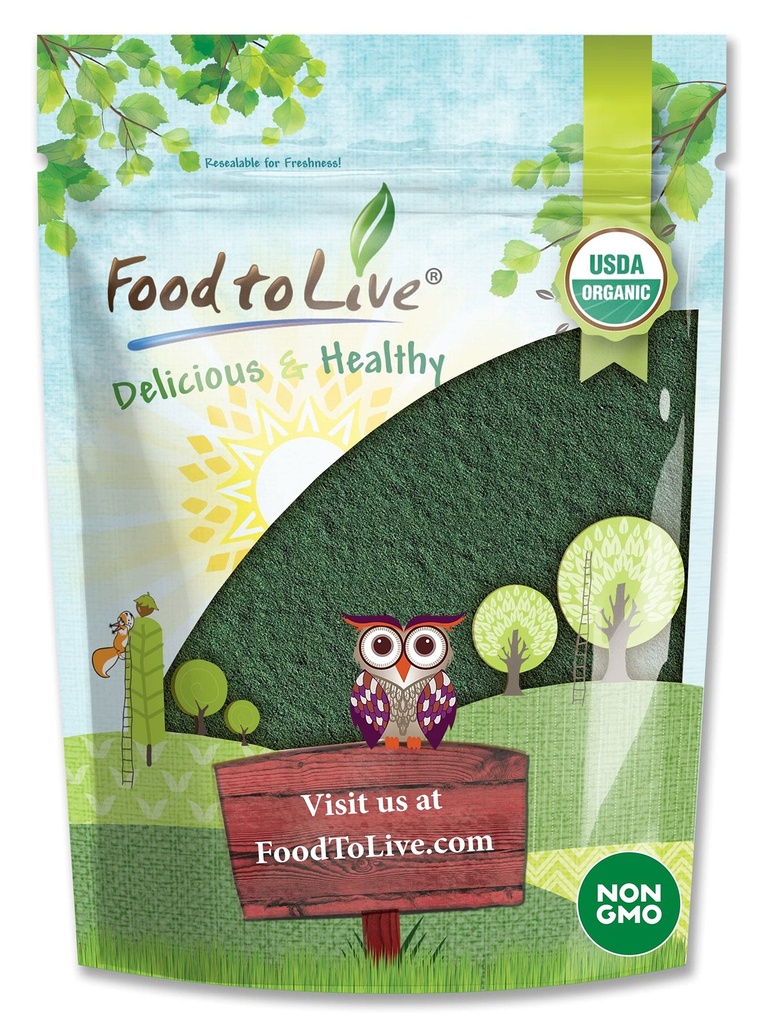 Alimente pentru a trăi organic Chlorella Powder, 1 Liră 