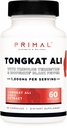 Capsule Primal Tongkat Ali (60 capsule / 30 Servings, 1000 mg Per Serving) - supliment Jack lung pentru bărbați, gluten gratuit, supliment nutrițional non-GMO Herbal