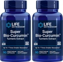 Life Extensie Super Bio-Curcumin Extract Turmeric 400mg, 90 Veg Caps (Pachet de 2) - Capsule vegetariene - non-GMO - extrem de absorbabil
