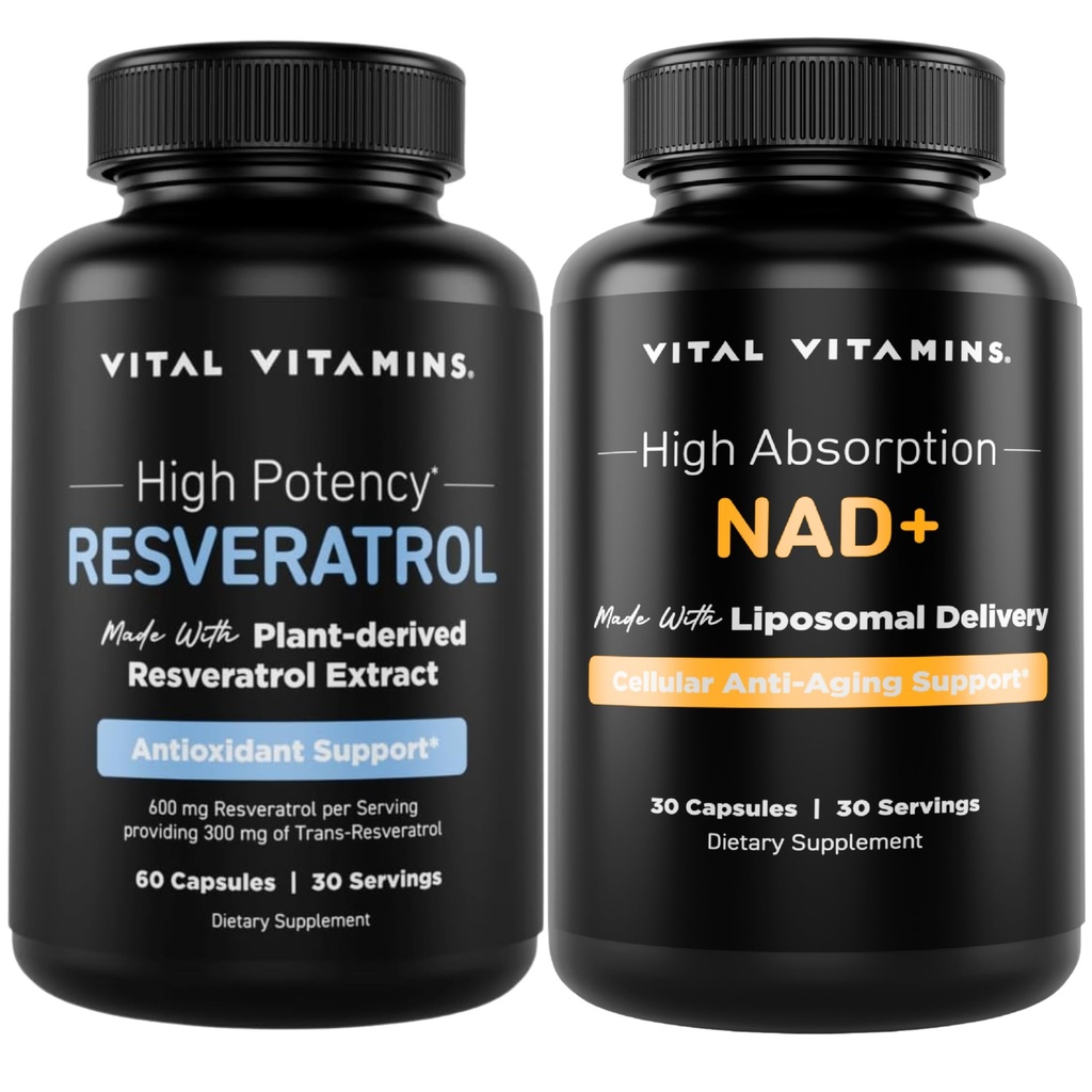 Capsule Vital Vitamine Resveratrol + NAD+ Supliment