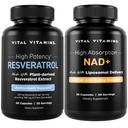 Capsule Vital Vitamine Resveratrol + NAD+ Supliment