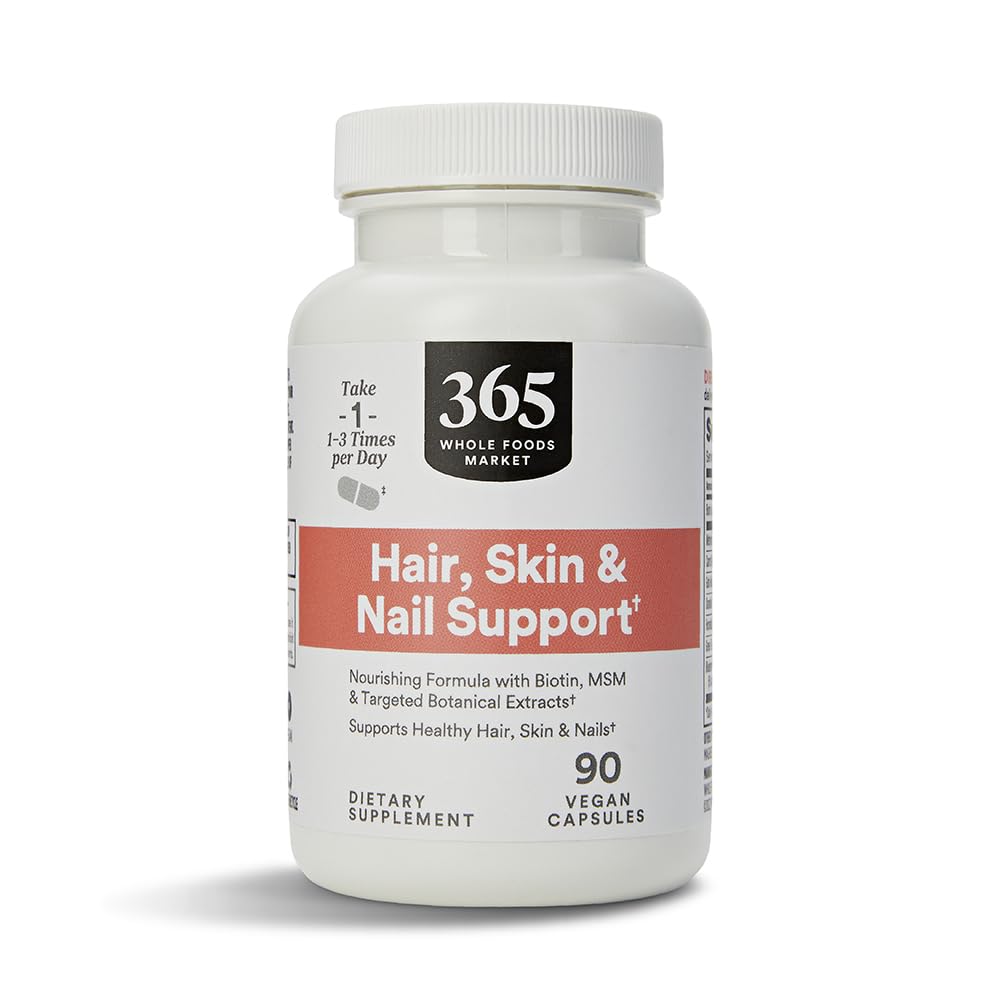 365 de Whole Foods Market, Hair Skin & Nails 2000 Biotin, 90 Count