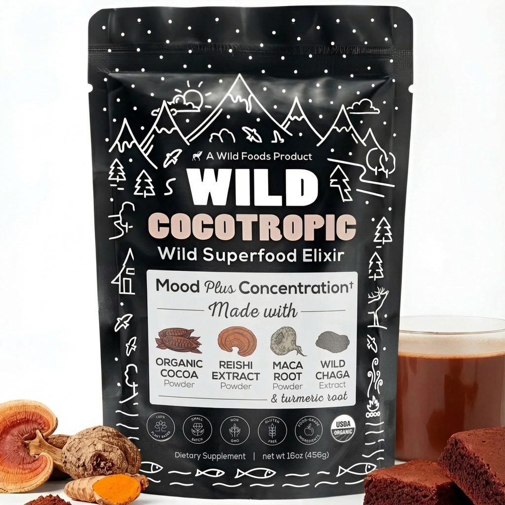 Ciocolată organică Cocototropică de cacao fierbinte - cafea ciuperci Alternative 