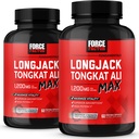 Force Factor LONGJACK Tongkat Ali Max, Tongkat Ali pentru bărbați, Stamina masculină și supliment de vitalitate Made with Key Ingrediente naturale pentru absorbție superioară, 1200mg, 120 capsule, 2-Pack