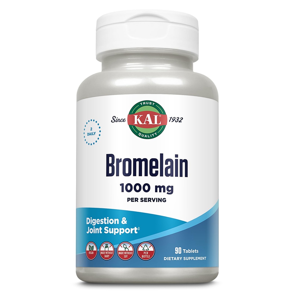 Comprimate de Bromelain KAL, 1000 mg, 90