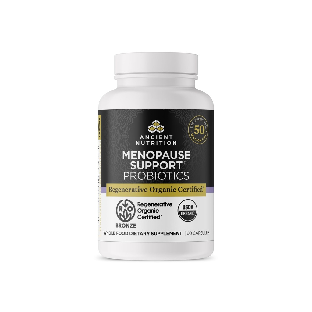 Probioticele certificate ecologice pentru menopauza, susţinerea probioticelor menopauza, Digestia sanatoasa si sprijinul pentru sanatate al femeilor, 50 miliarde CFU* Per Serving, 60 Conte