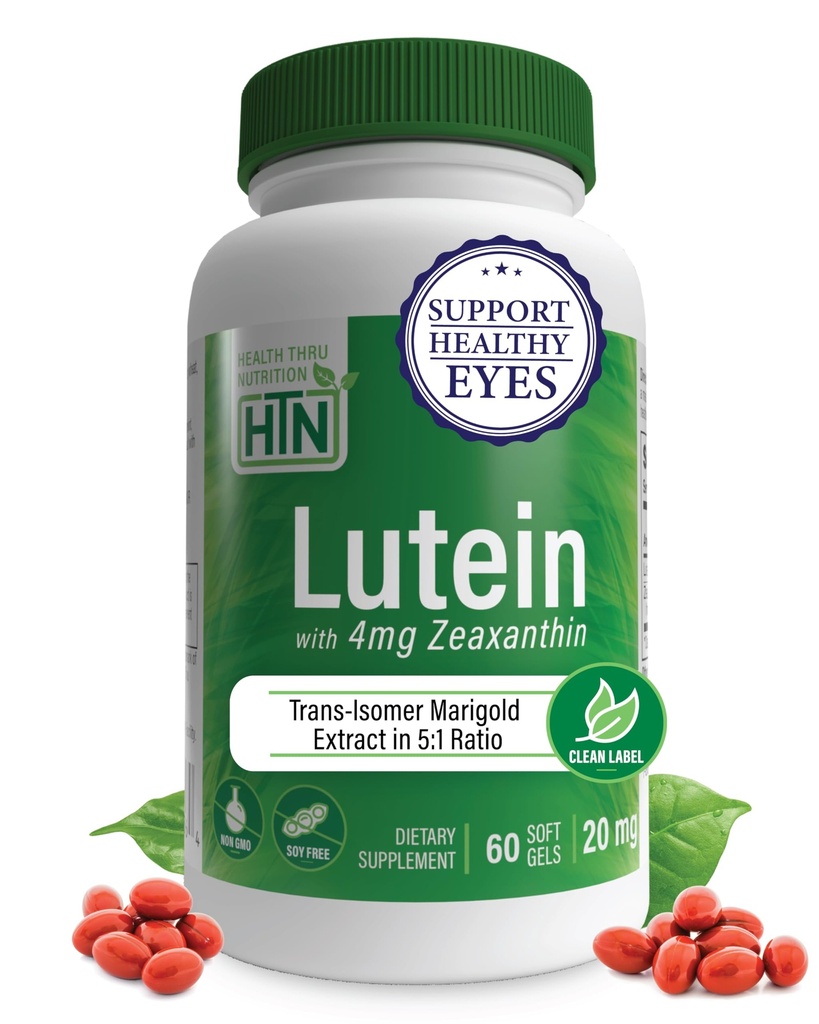 Lutein 20mg cu Zeaxanthin 4mg 60 Softgels 