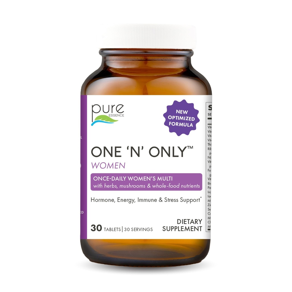 PURE ESENCE LABS One N Numai Multivitamine pentru femei, Natural One pe zi Suplimentul Herbal cu vitamina D3, B12, și Biotin cu alimente întregi, 30 comprimate
