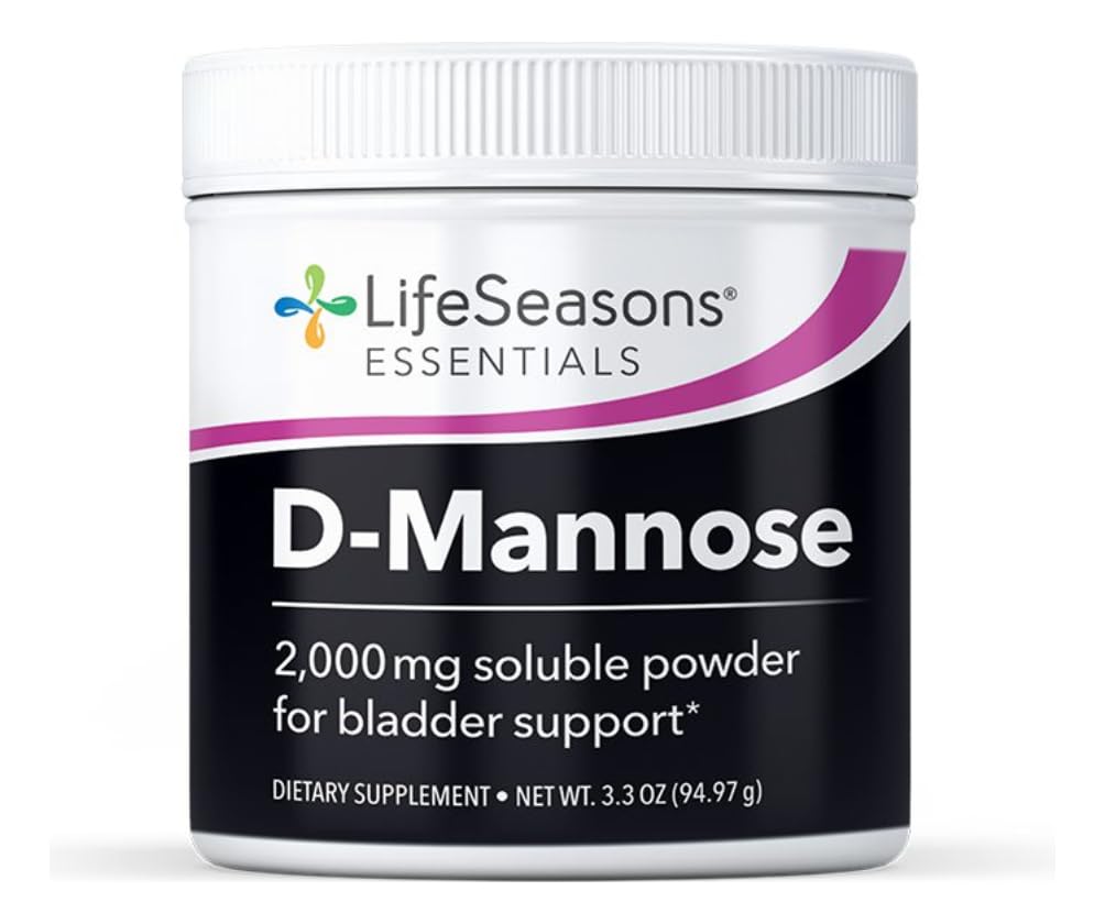 LifeSeasons D-Mannose Powder - Rapid-Acționare UTI UTI - Suplimentul de sănătate Tract urinar - Sprijină niveluri sănătoase de Microflora & Eases Bladder Discomfort - 45 Serviri