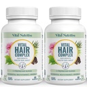 Vital Hair Complex - Creşterea părului Vitamine pentru femei şi bărbaţi -Biotina & Vitamina B -Creşterea părului Suplimentul pentru sanatoasa Hair Piele & Nails -Hrmone & Gluten gratuit - Vitamine pentru par pentru femei