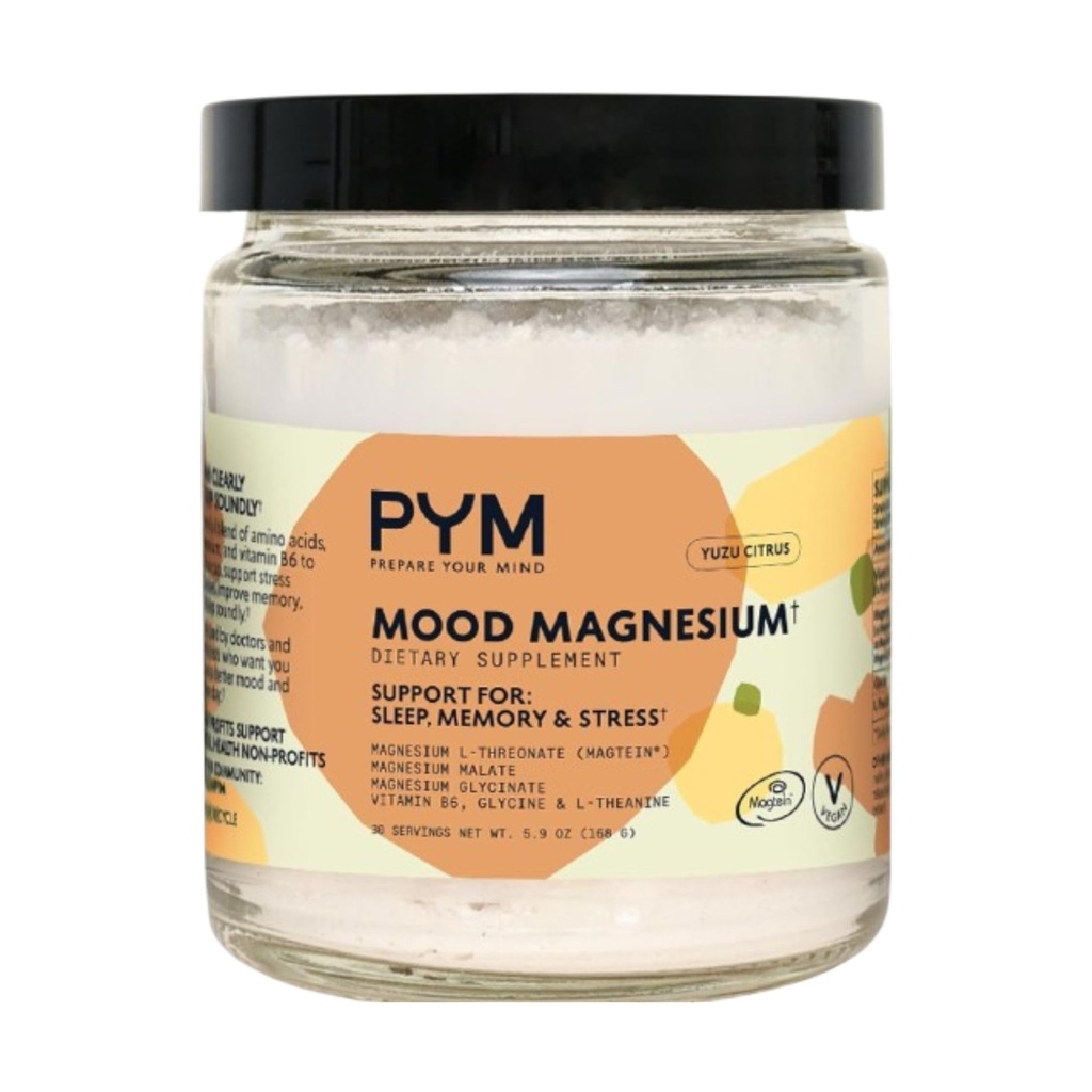 Powder de magneziu PYM Mood (30-Servings) Glicinat de magneziu, L-Threonat & Malate Powder 
