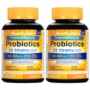 Probiotice NewRhythm 50 Miliarde CFU 20 Trandafiri, 120 Capsule Veggie, Tehnologie de eliberare vizate, Stomac acid rezistent, Nu este nevoie de frigider, non-GMO, Gluten gratuit