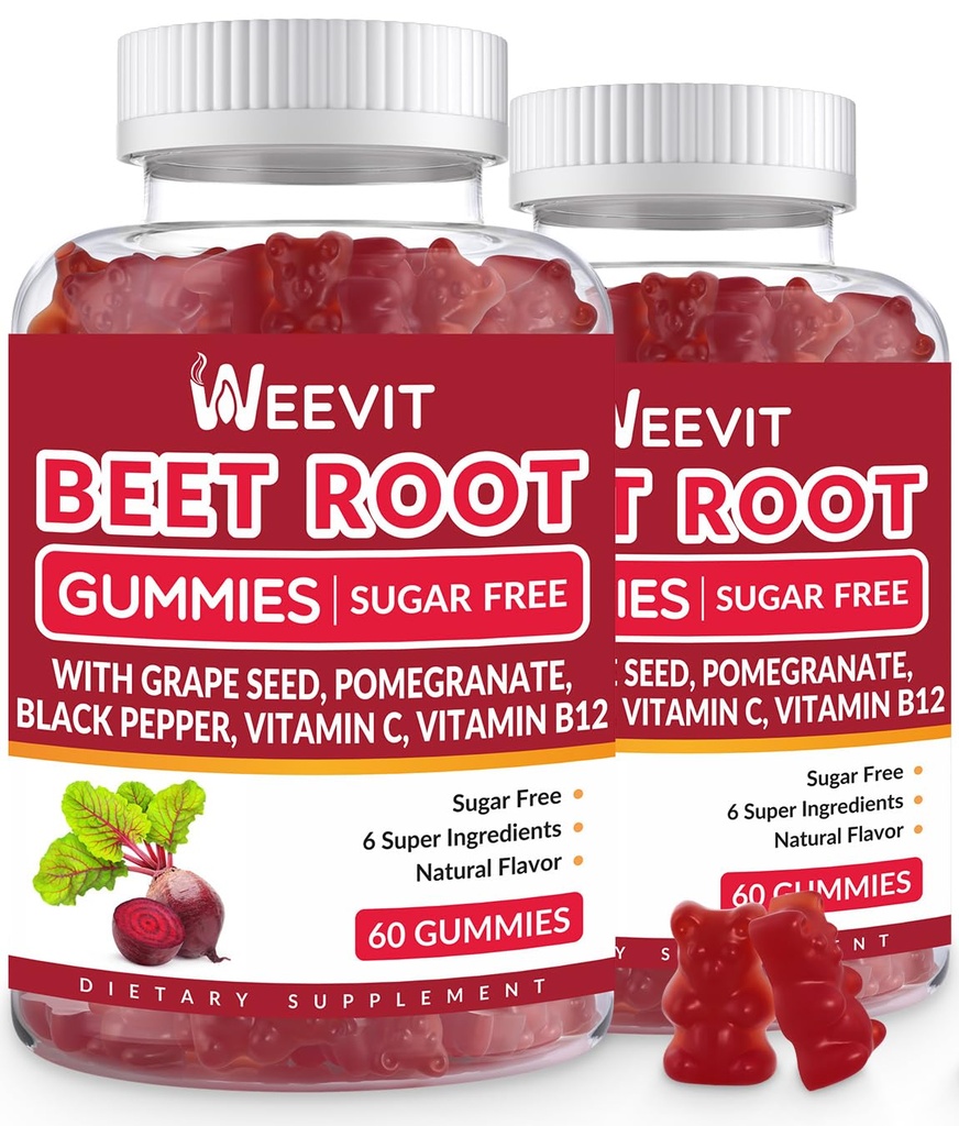 Sfeclă de rădăcină Gumies, supliment de oxid de azot pentru bărbați Femei 