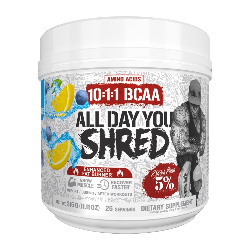5% Nutriție Rich Piana AllDayYou Shred BCAA Powder 