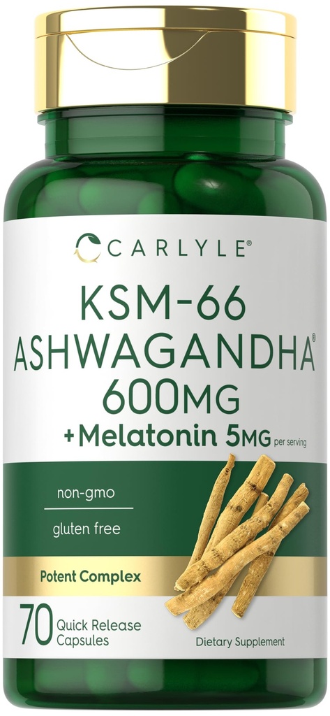 Carlyle KSM-66 Ashwagandha Capsules 600mg 