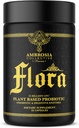 Ambrosia Flora Enzime digestive cu Probiotice si Prebiotice, Suplimentul de sanatate pe baza de plante, 32 Miliarde CFU, Vegan Probiotic pentru sanatate digestiva (30 Serviri)