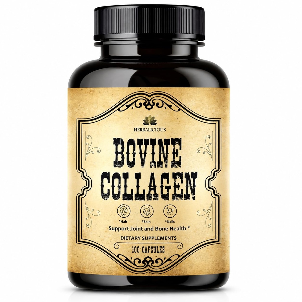HERBALICIOUS Bovine Colagen Suplimente pentru bărbaţi şi femei 