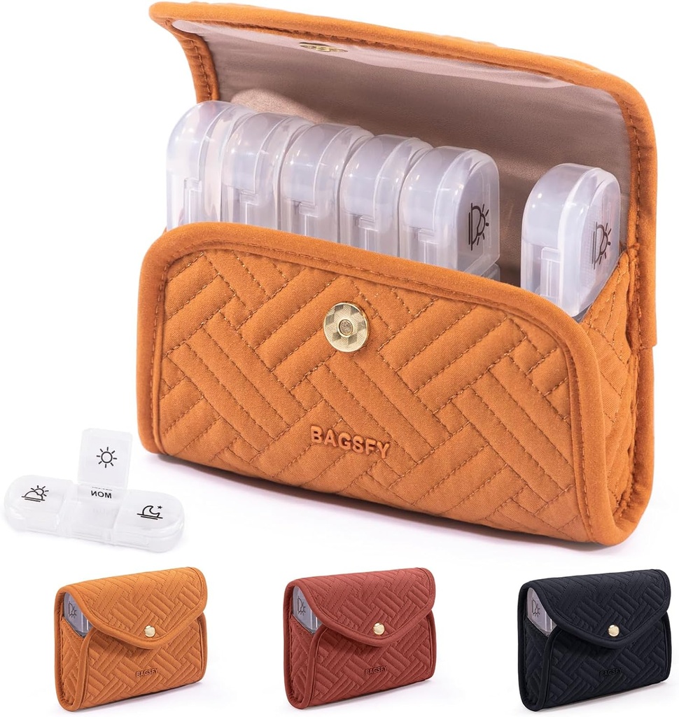 BAGSFY Weekly Pill Organizator 3 ori pe zi într-o cutie drăguț pilula, Medicina Pilula Organizator, Pilula Box, Portable Travel Pill Case, Pilula Container pentru medicamente, Vitamine, Uleiuri de pește, Suplimente