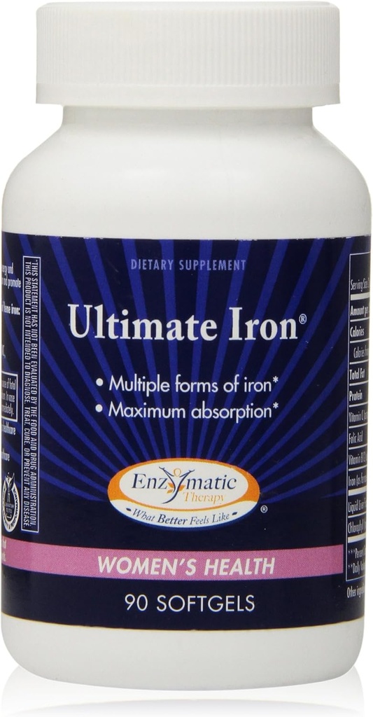 Terapia enzimatică Ultimate Softgels de fier, 90 Conte