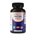 Vitamatic MCT Ulei 3000 mg per Serving - 180 Softgels - din ulei de cocos - contine 55% acid caprilic C8 si 40% acid capric C10