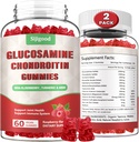 2 pachet îmbunătățit Glucosamină Chondroitin Gumies cu MSM pentru adulți - extra-solidă comun sănătate și flexibilitate, antioxidant și supliment de sprijin imun, 120 conte
