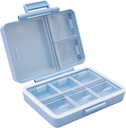 Travel Pill Organizator Case Container, 9 Compartimente Pilula zilnic caz pentru vitamina / ulei de pește / Suplimente Holder Container Blue