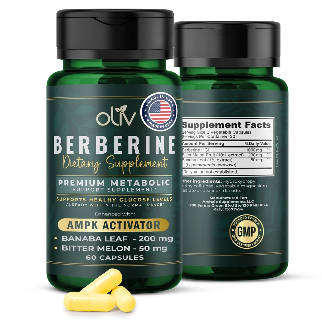 oliv Pure Berberine Supliment Capsule 