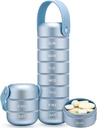 Zannaki Metal Weekly Pill Organizator, Large Travel Pill Box 7 Ziua, impermeabil zilnic Pilula caz cu Silicon Mâner, Aluminium Aliaj Portable Pilula Detinator container pentru vitamina, Medicina, Supliment, Pilulele
