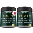 Bundle 5in1 Supliment de ghimbir & 6in1 capsule rădăcină de sfeclă - Sprijină sănătatea inimii, imune și digestive