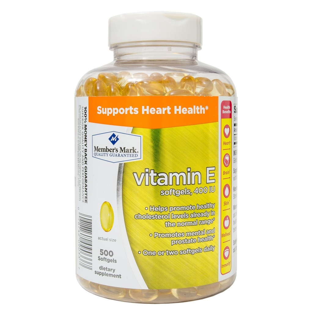 Membri Mark Vitamina E 400 UI Supliment alimentar (500 ct.)